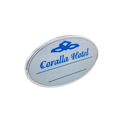 Mıknatıslı gümüş otel yaka isimliği
