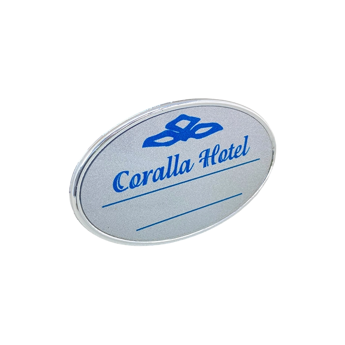 Mıknatıslı gümüş otel yaka isimliği